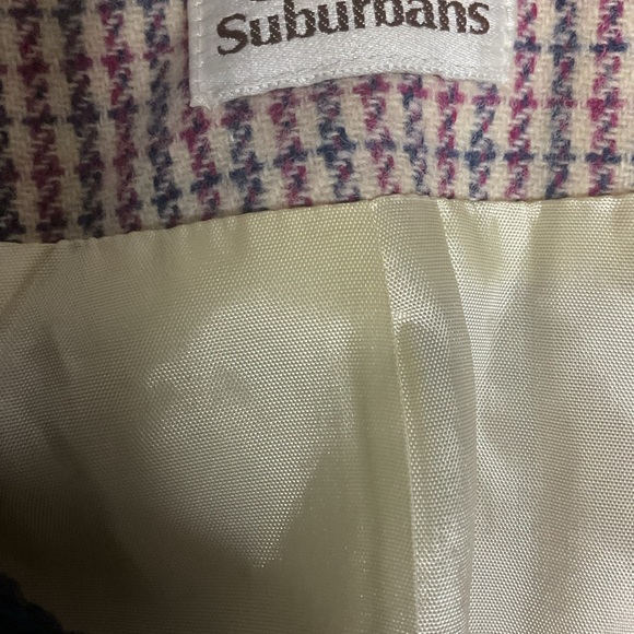 Country Suburbans Wool Skirt Suit Vintage Houndstooth Made USA Size 12 - Picture 7 of 7